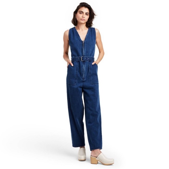 Rachel Comey Blue Denim Overalls - Picture 5 of 8